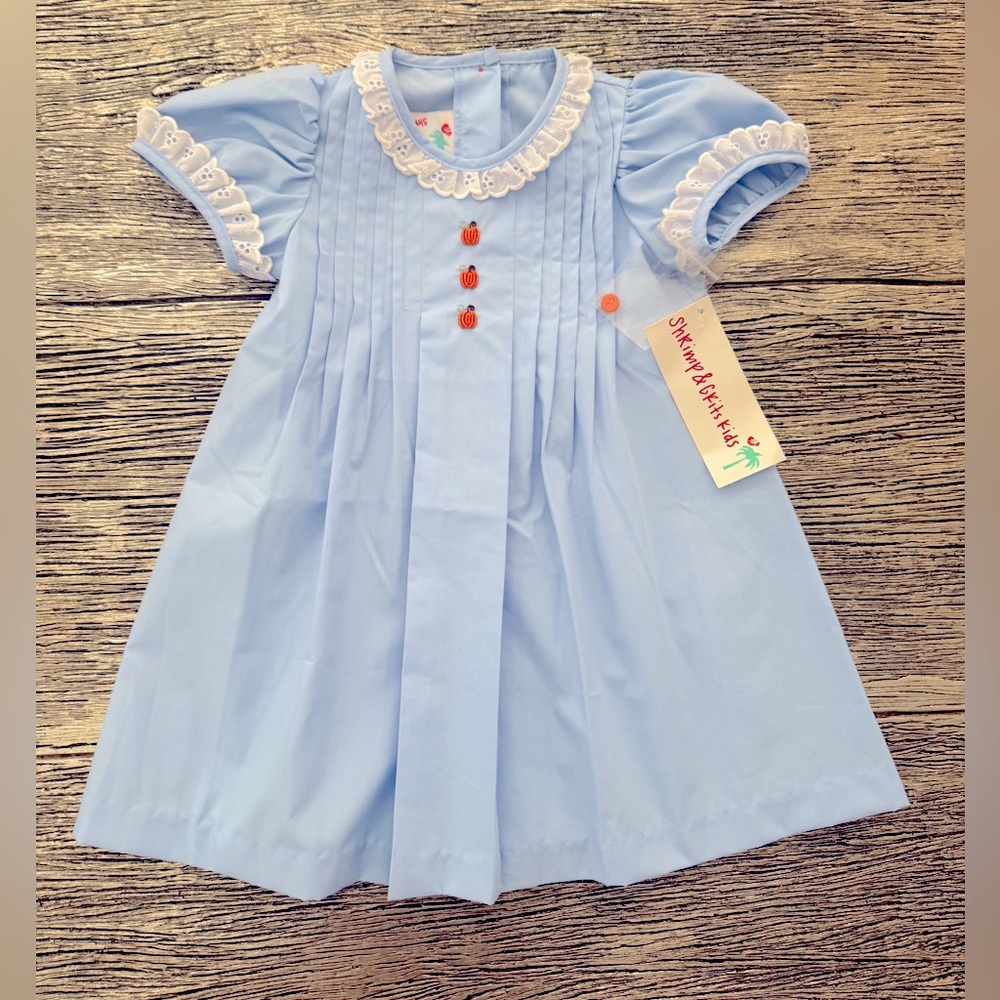 Pumpkin embroidered dress